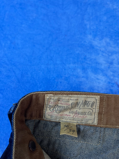 Jeansy Selvedge Rising Sun & Co Blacksmith Hand Made in USA XL