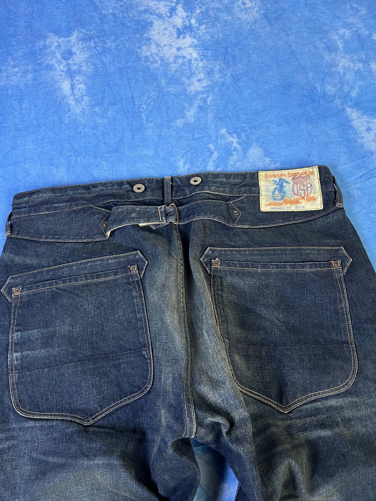 Jeansy Selvedge Rising Sun & Co Blacksmith Hand Made in USA XL