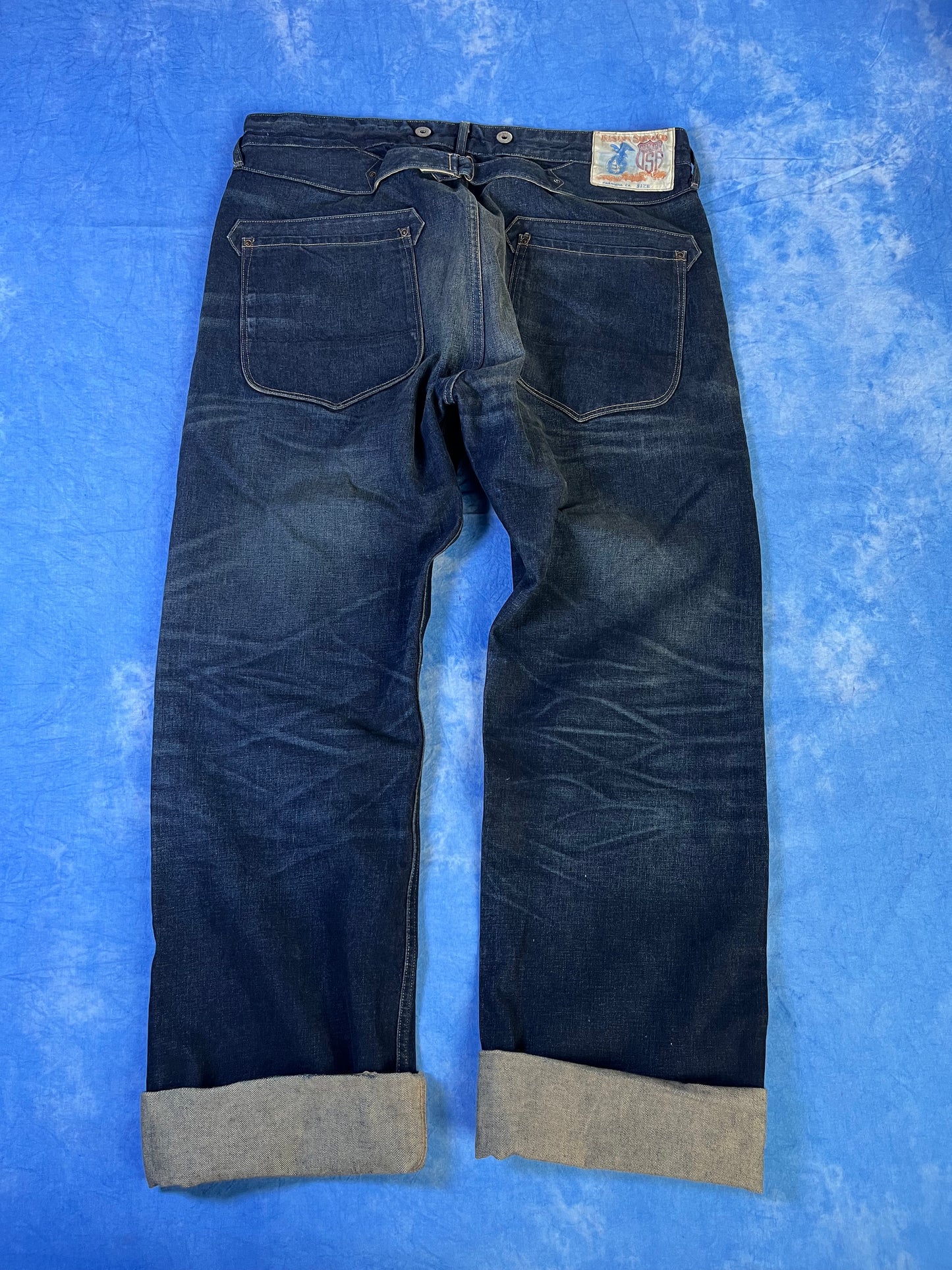 Jeansy Selvedge Rising Sun & Co Blacksmith Hand Made in USA XL