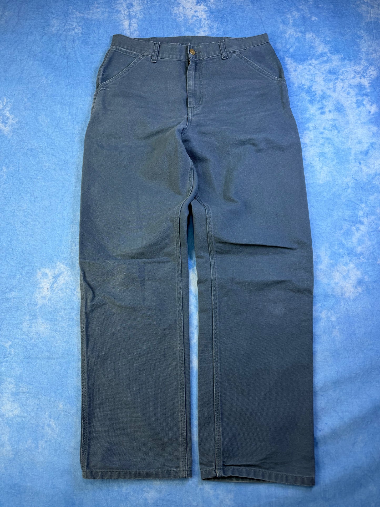Spodnie Carhartt Single Knee Niebieskie M/L