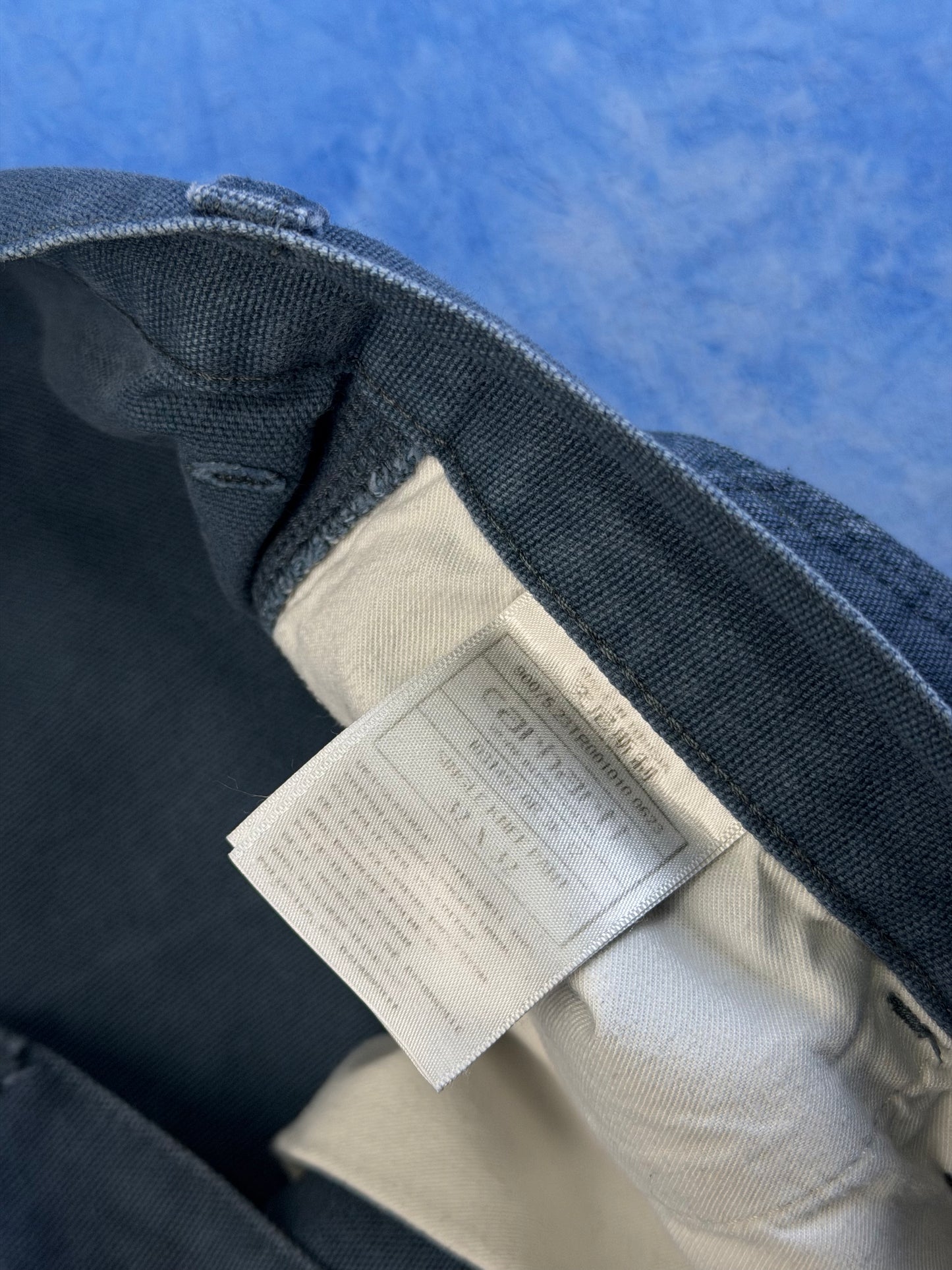 Spodnie Carhartt Single Knee Niebieskie M/L