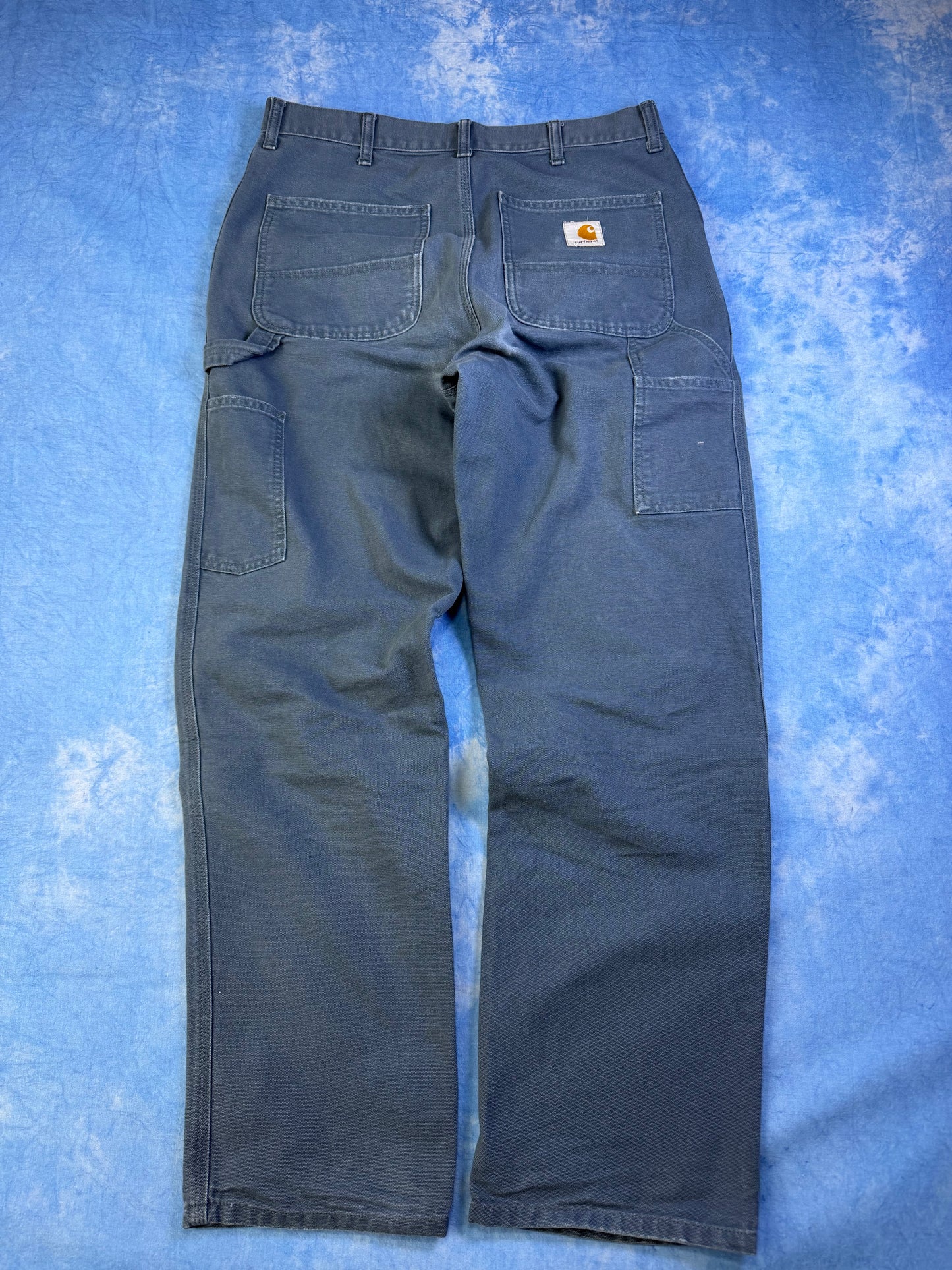 Spodnie Carhartt Single Knee Niebieskie M/L