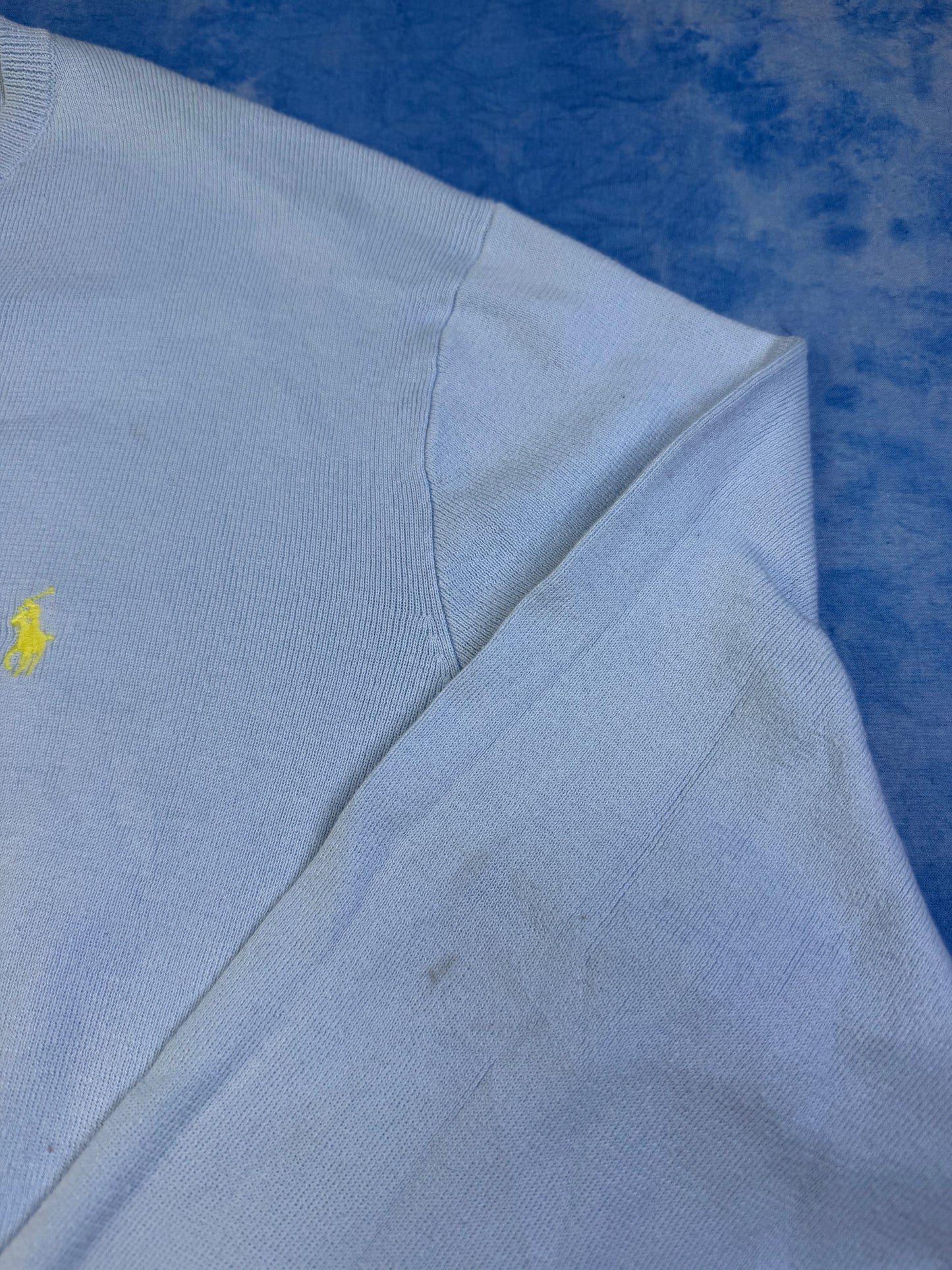 Sweterek Polo Ralph Lauren Pima Cotton Baby Blue 90s L