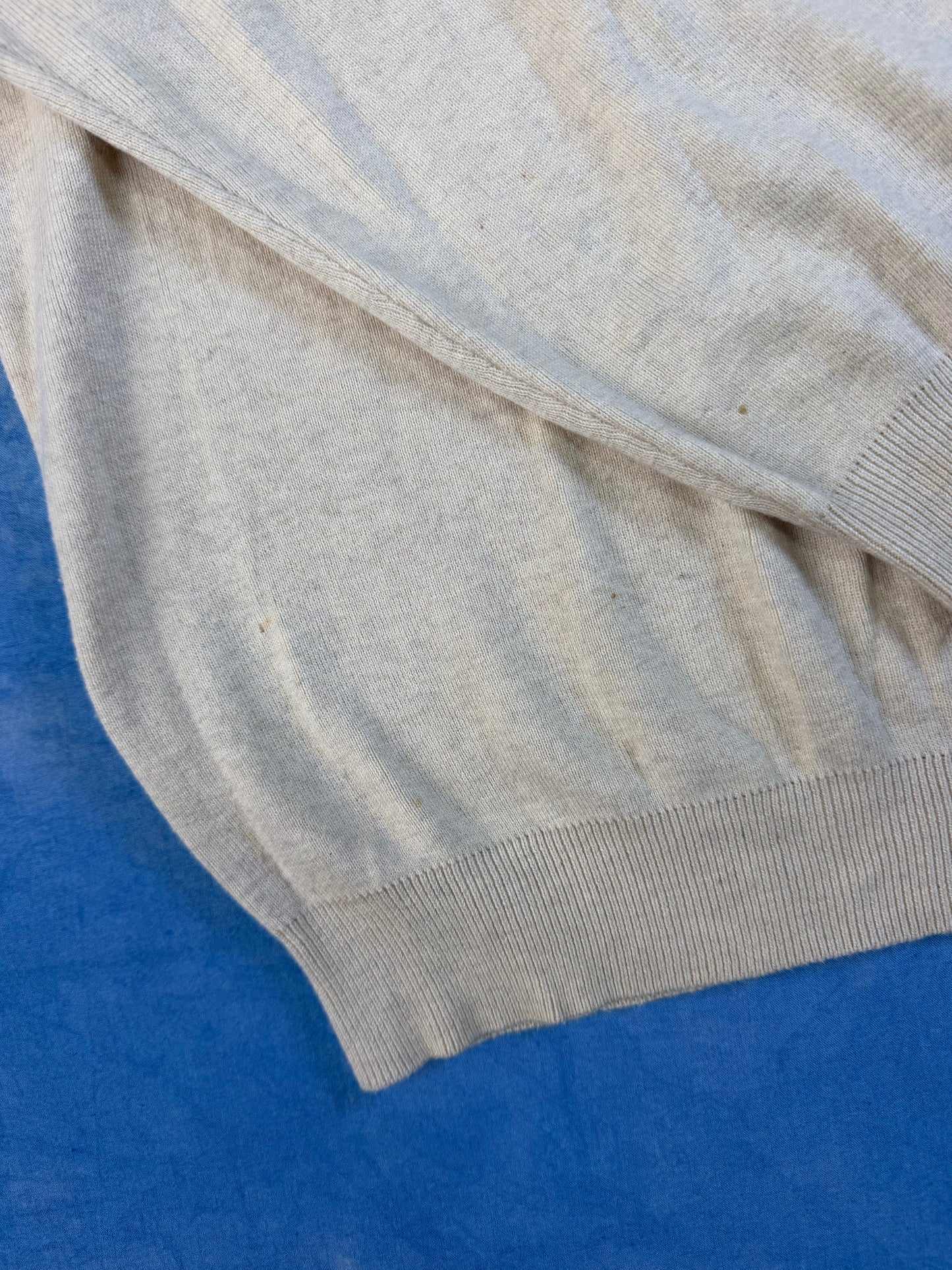 Sweterek Polo Ralph Lauren Pima Cotton Beżowy 90s L