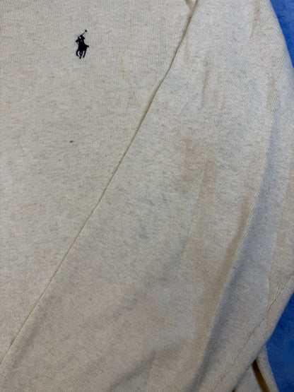 Sweterek Polo Ralph Lauren Pima Cotton Beżowy 90s L