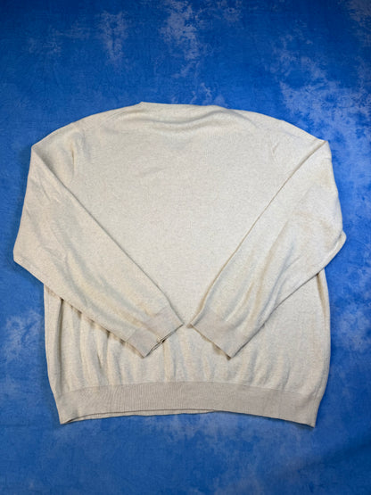 Sweterek Polo Ralph Lauren Pima Cotton Beżowy 90s L
