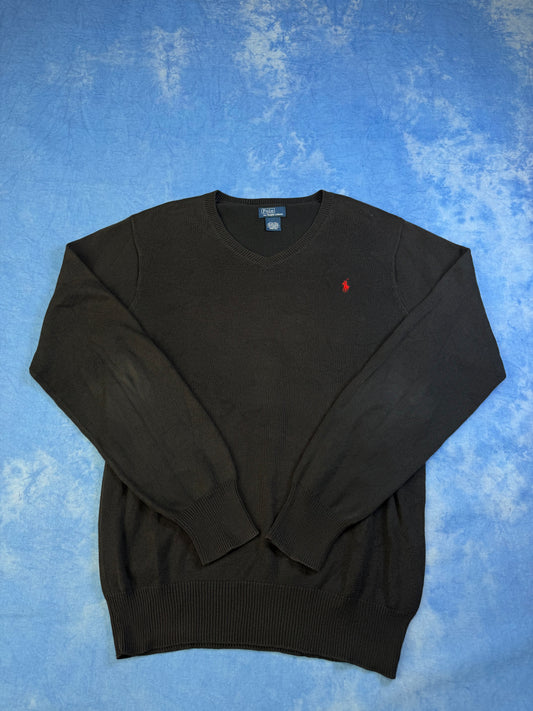 Sweterek Polo Ralph Lauren Pima Cotton Black 90s M