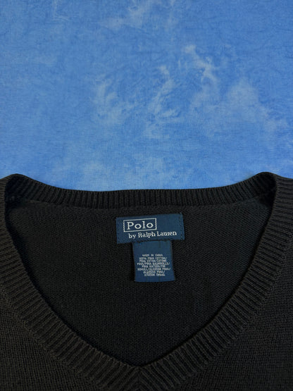 Sweterek Polo Ralph Lauren Pima Cotton Black 90s M