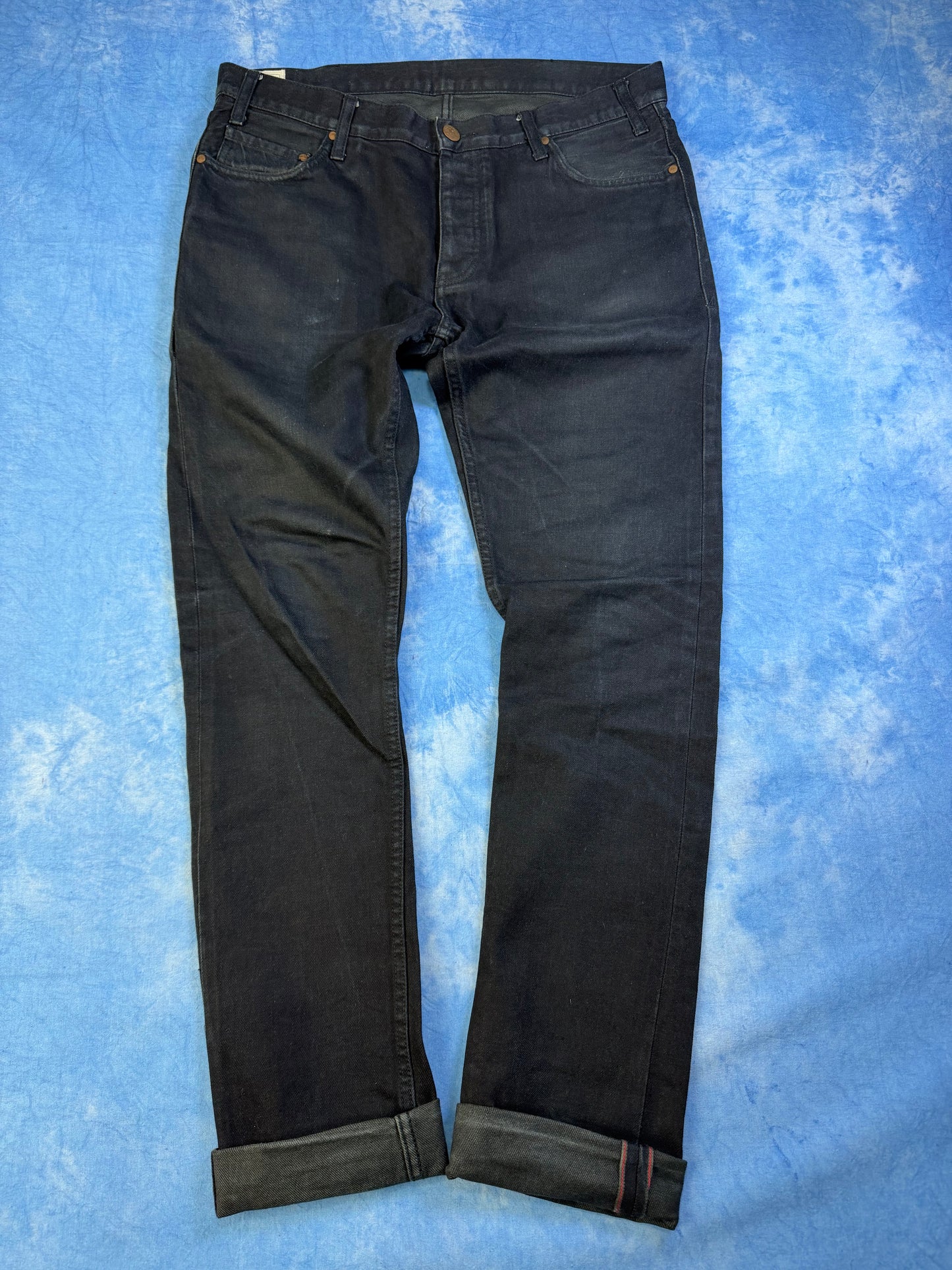 Jeansy Selvedge Han Kjobenhavn Long Czarne L