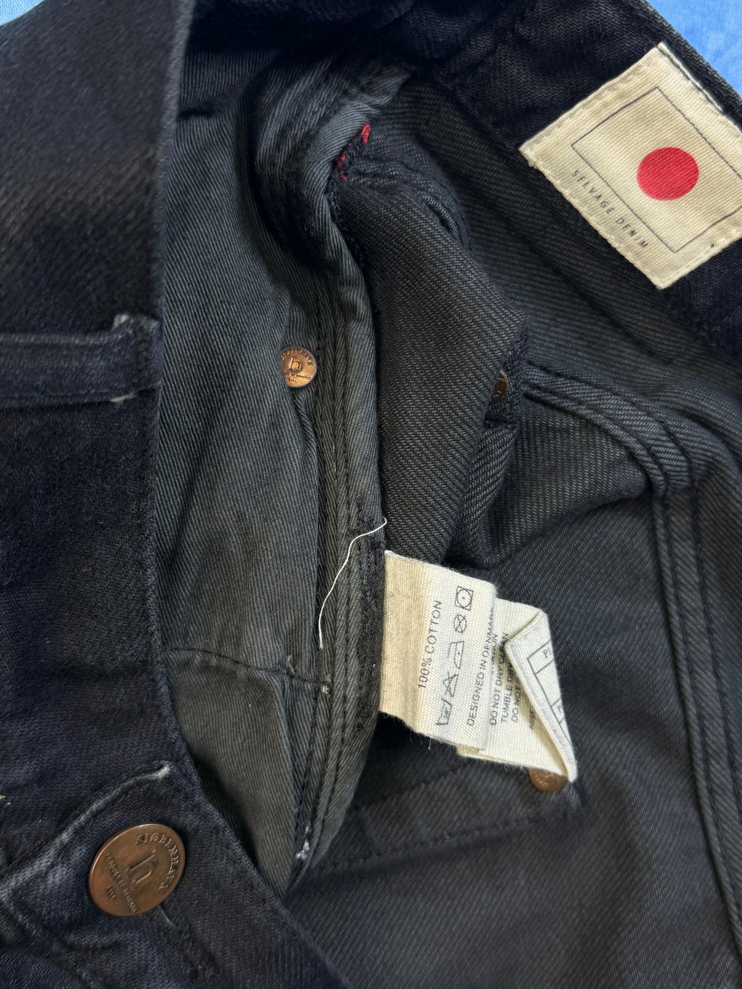 Jeansy Selvedge Han Kjobenhavn Long Czarne L