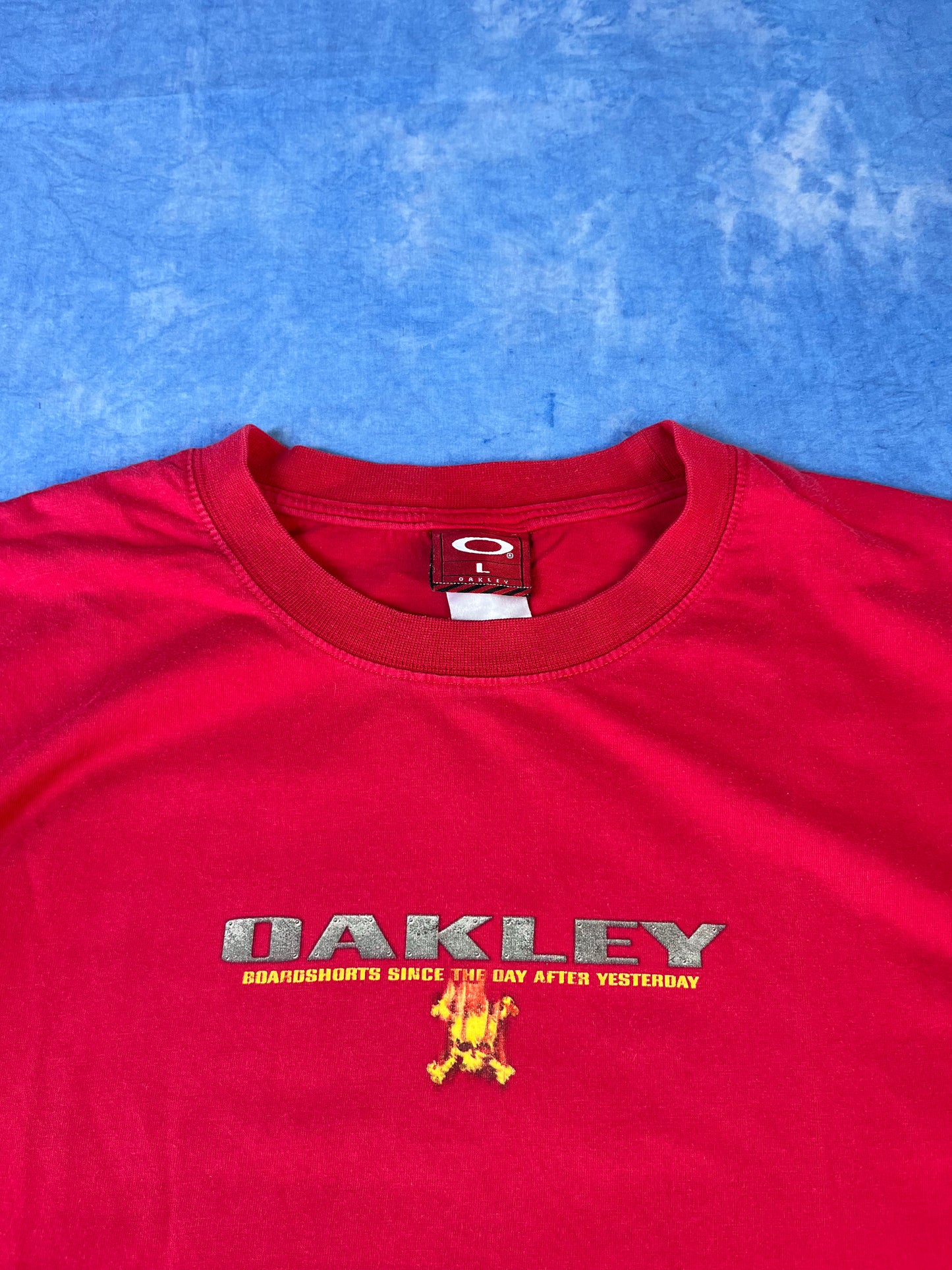 Koszulka Oakley Fire Skull Surfboard 00s L