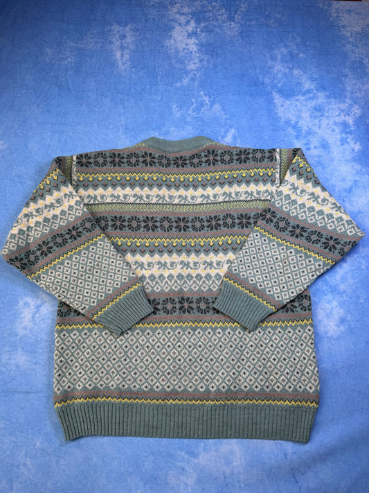 Sweterek we Wzorki C&A Blend Wełna, Alpaka 90s M/L