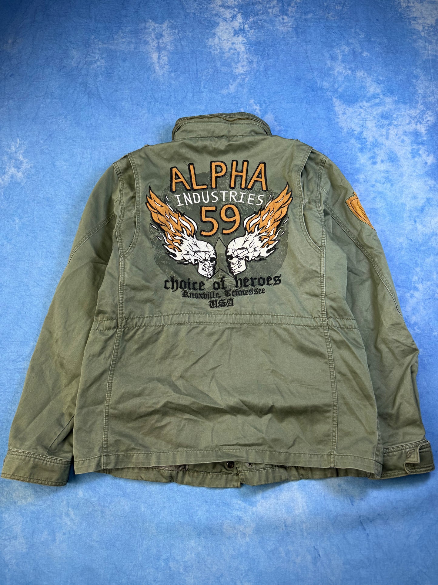 Kurtka Alpha Industries M65 Skull Patch 2000s S
