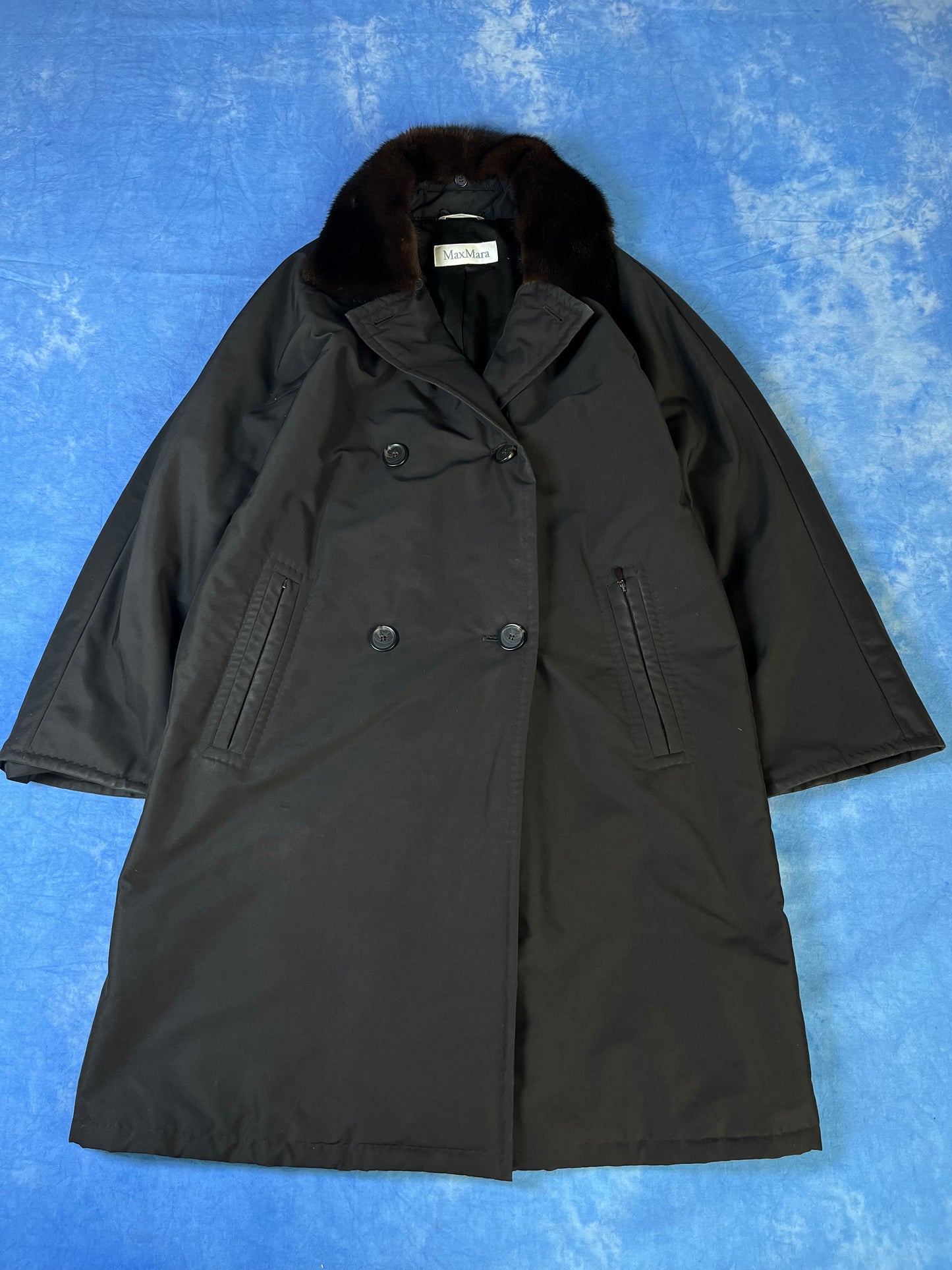 Damski Płaszcz Max Mara Main Line z Futrem 90s M