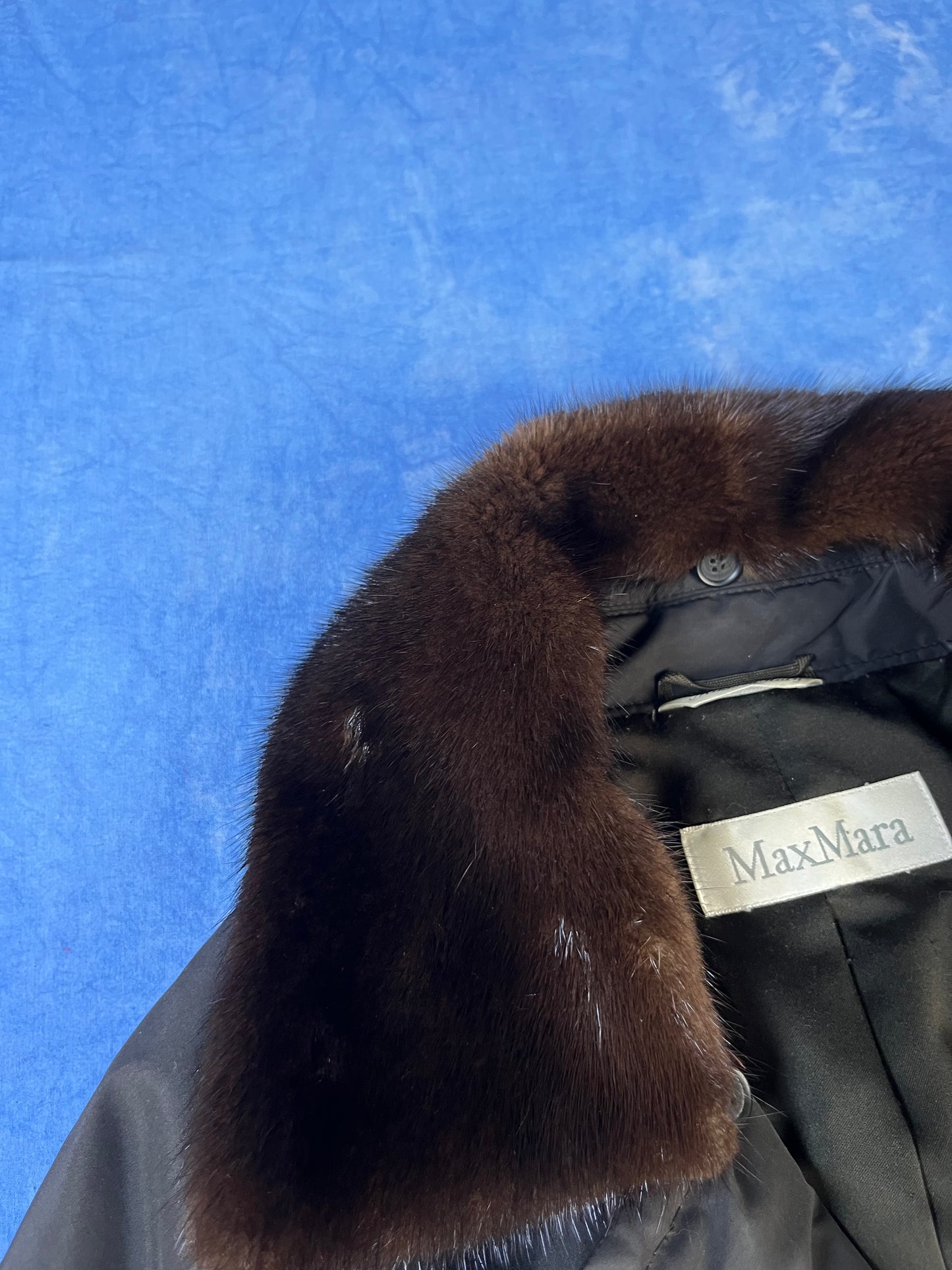 Damski Płaszcz Max Mara Main Line z Futrem 90s M