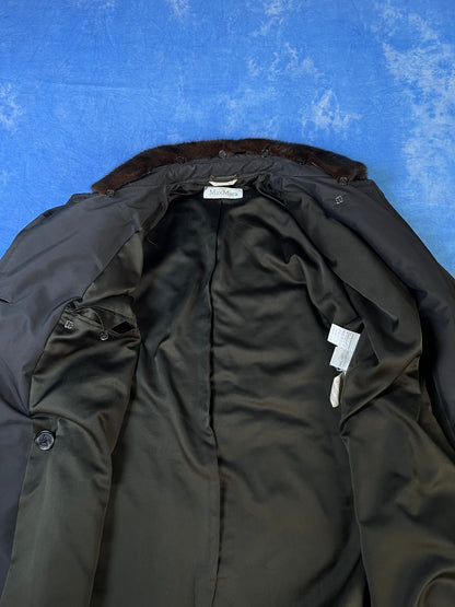 Damski Płaszcz Max Mara Main Line z Futrem 90s M