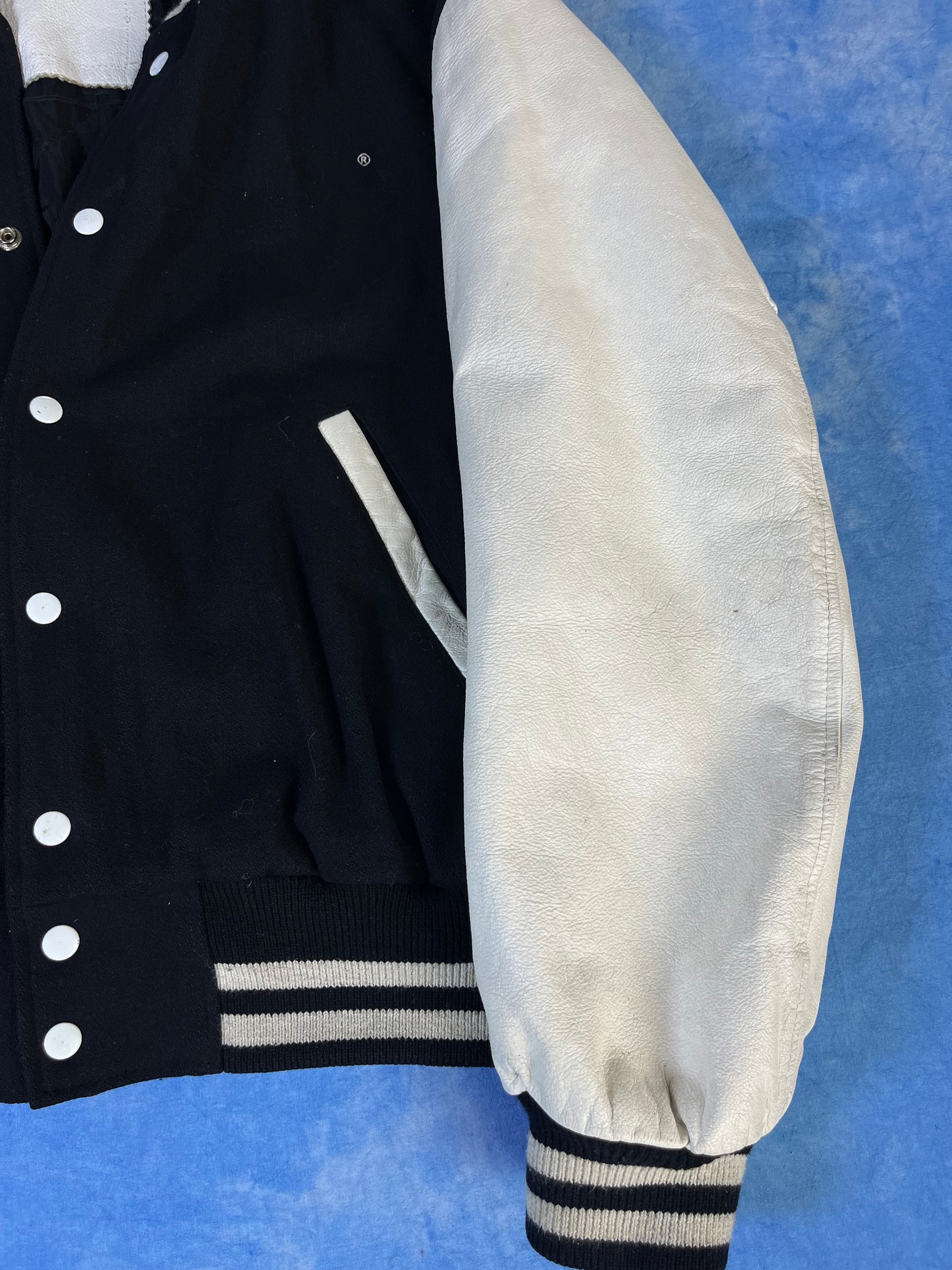 Kurtka Skórzana Bejsbolówka Uniwersytecka 90s XL