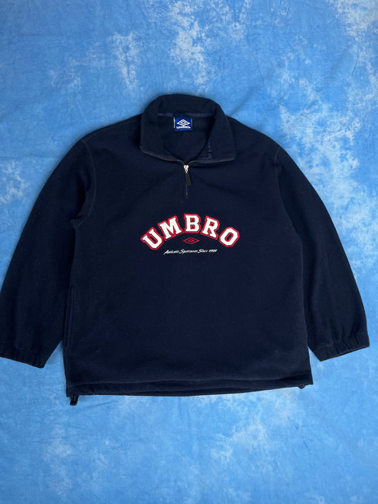 Bluza Quarter Zip Granatowy Polar Umbro 90 XL