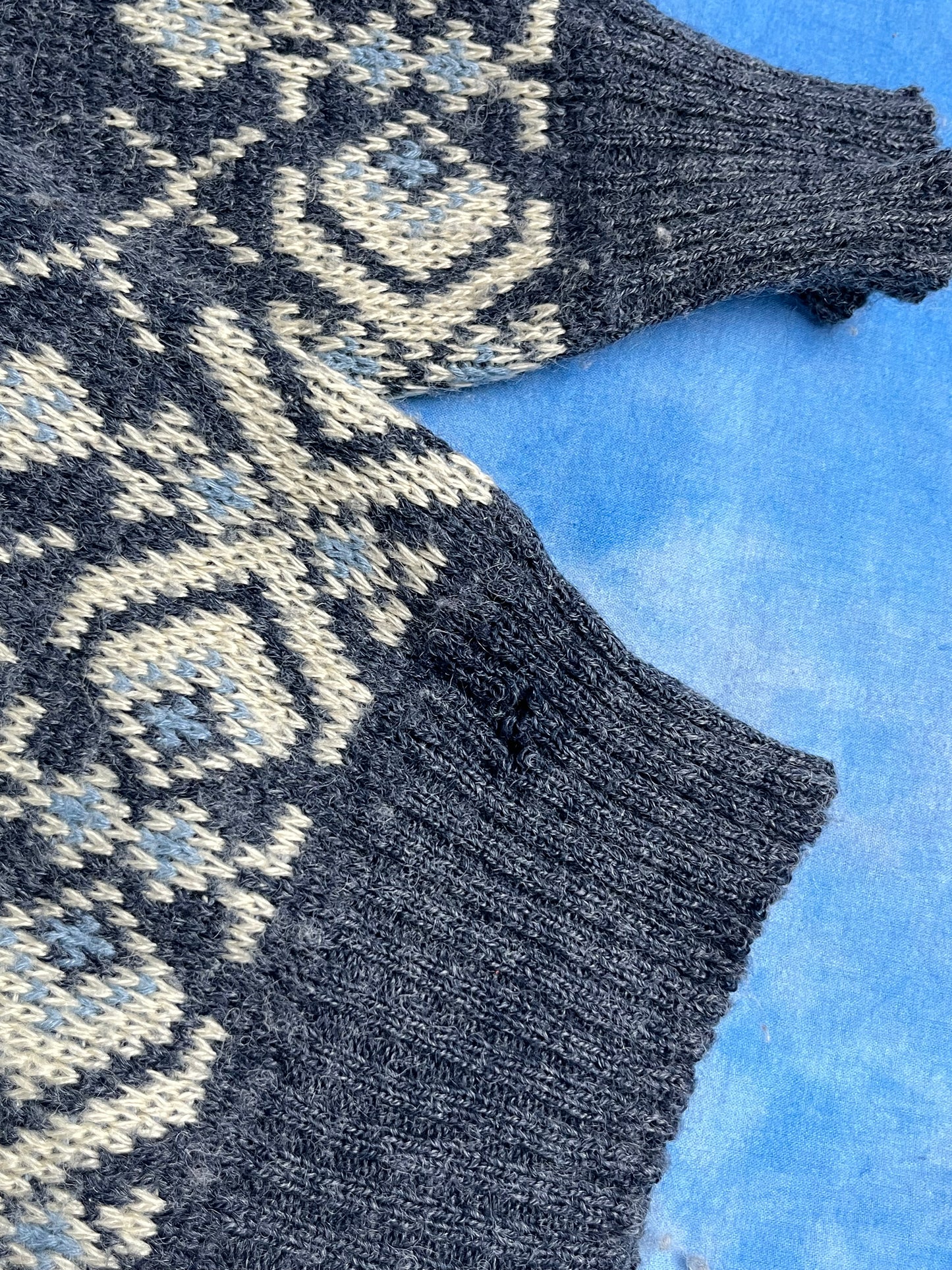 Sweter Zapinany Wełna Alpaka 90s M