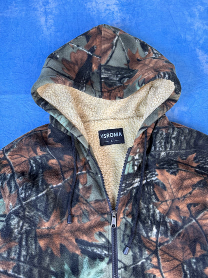 Kurtka Zip Polarowa Camo 2000s L