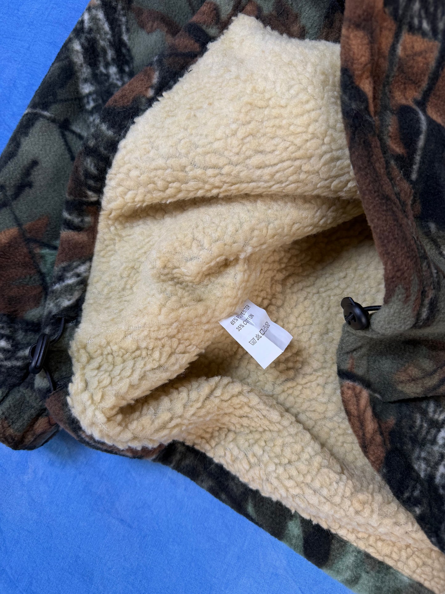 Kurtka Zip Polarowa Camo 2000s L