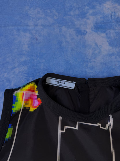 Kamizelka Jedwabna Prada Radar Heat Map S/S 2017 Runway XS/S