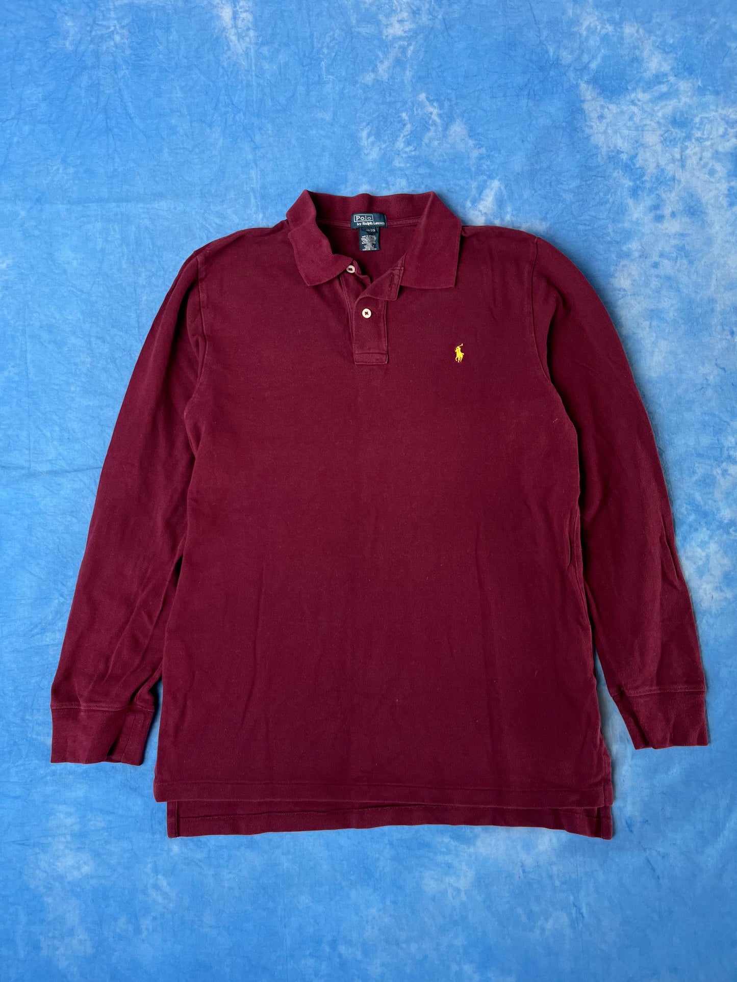Burgundowy Longsleeve Polo Ralph Lauren 90s S