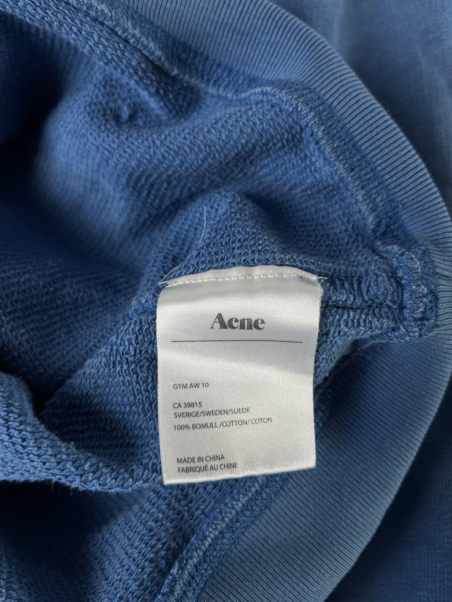 Bluza Acne Studios Pop Classic GYM AW2010 S/L