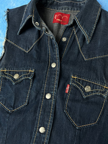 Damska Custom Jeansowa Koszula Levi's Type 1 Jeans 00s S