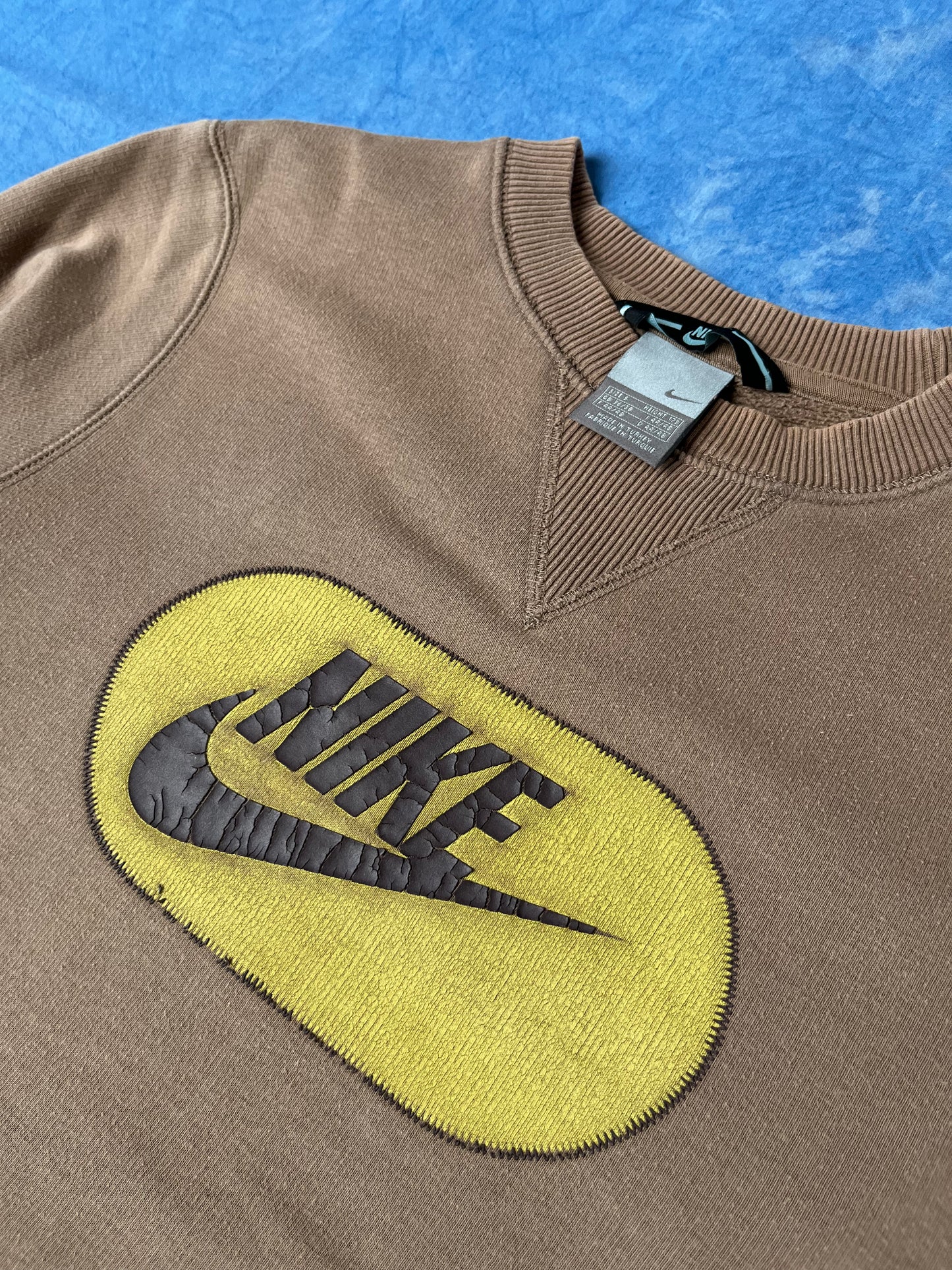 Brązowa Bluza Nike Logo 00s S/M