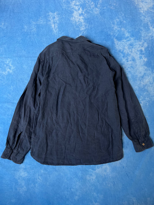 Koszula Lniana Polo Jeans Company Ralph Lauren 90s XL