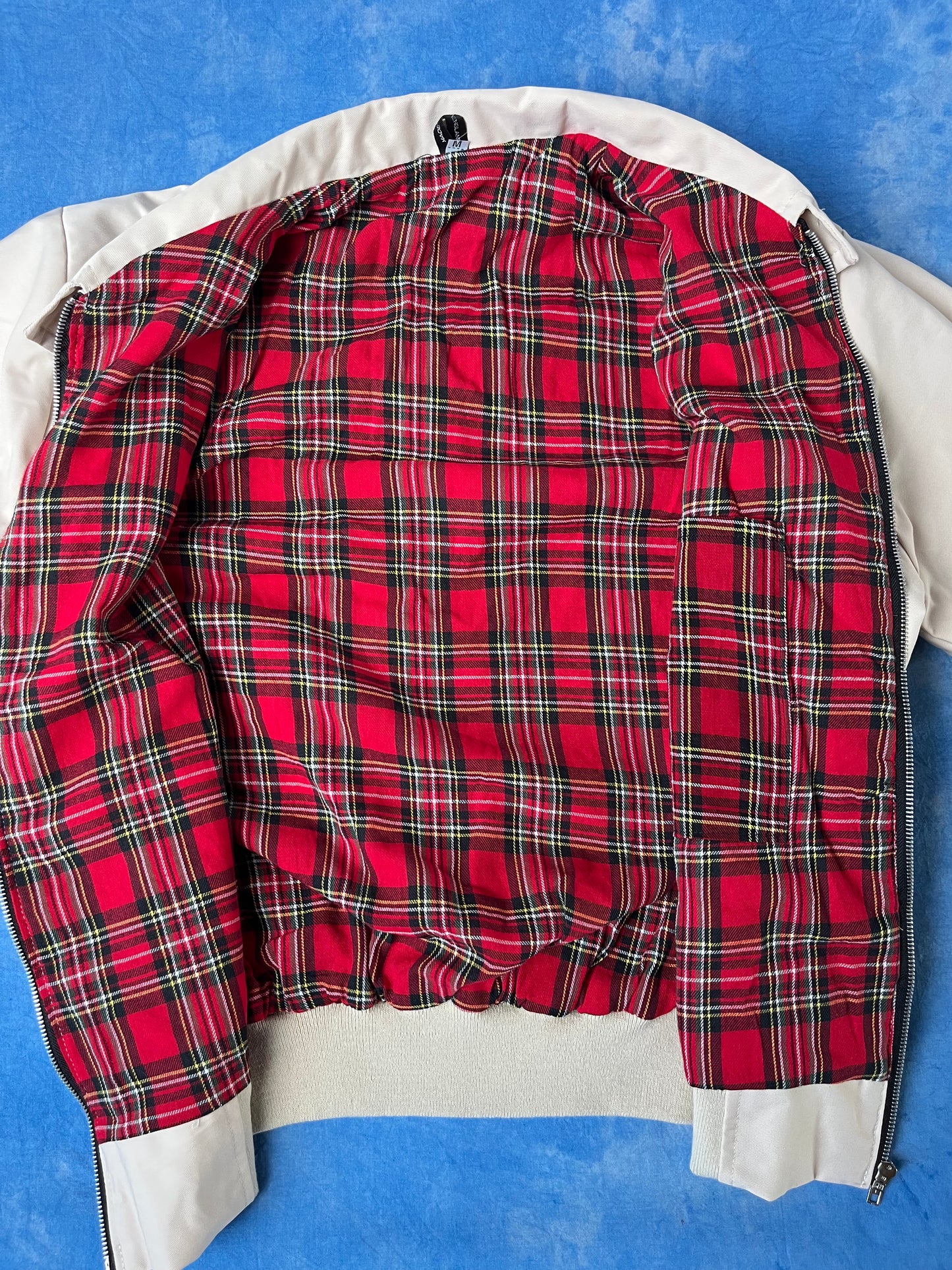 Kurtka Harringtonka Kremowa Made in England 90s M/L