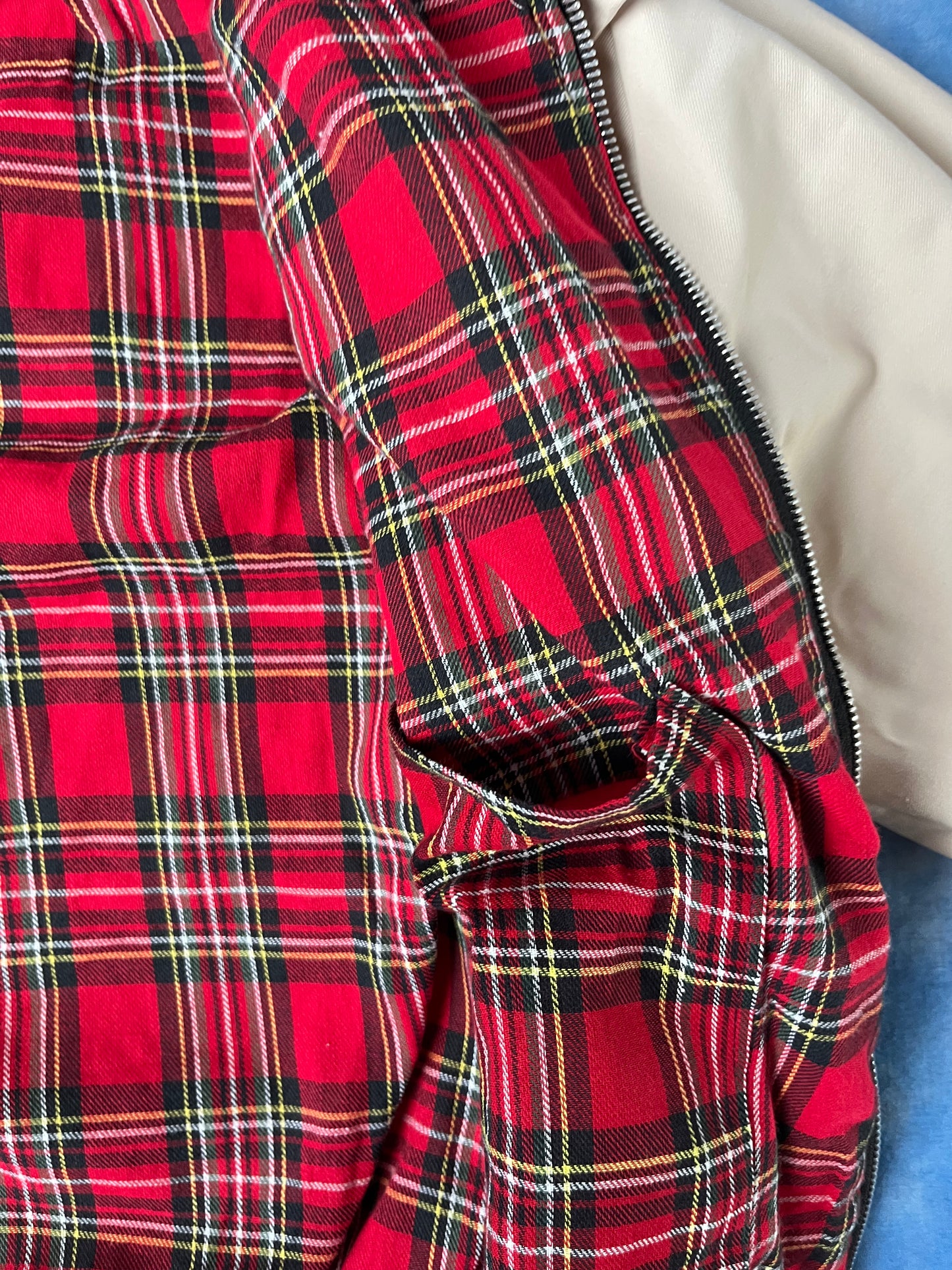 Kurtka Harringtonka Kremowa Made in England 90s M/L