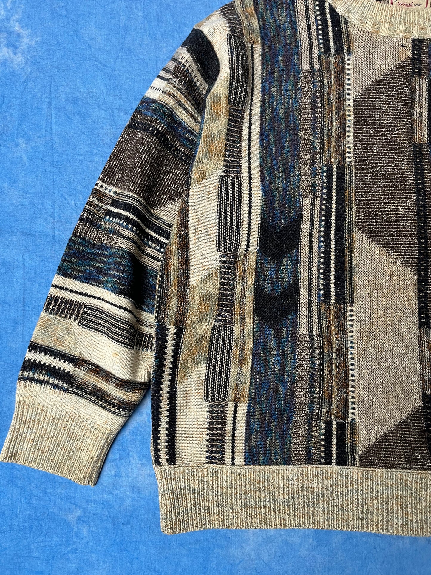 Sweterek Merino Blend we Wzorki John Harris 90s L