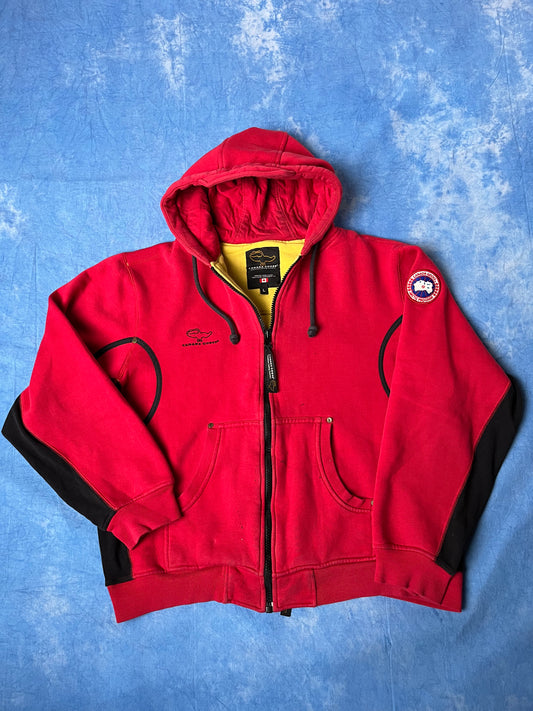 Ciężka Bluza Zip z Kapturem Canada Goose 00s L