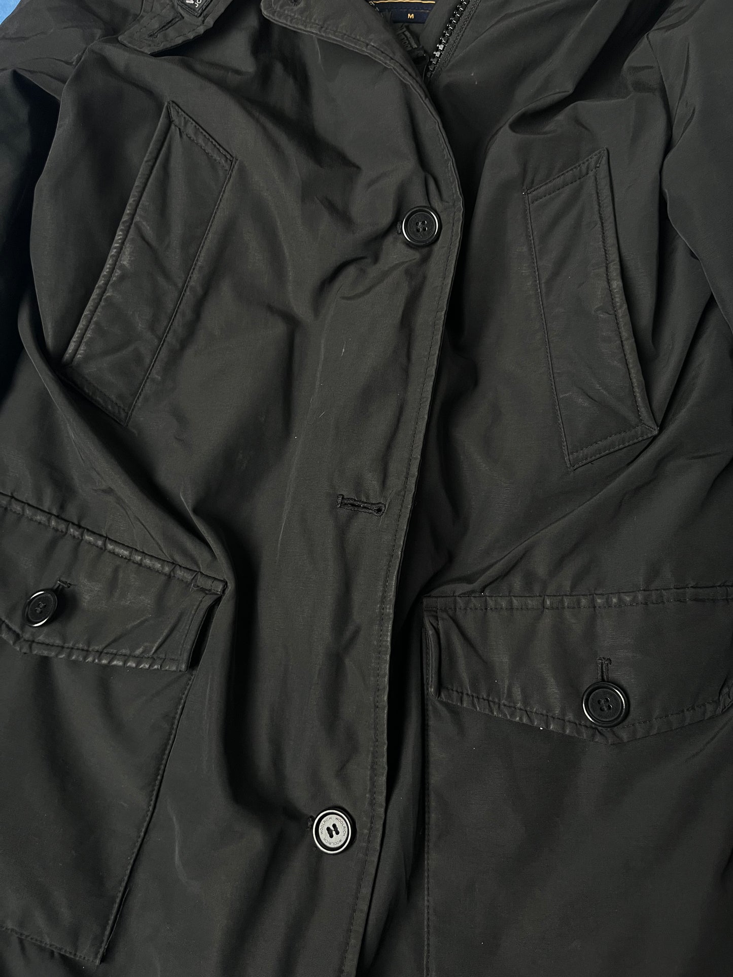Damska Kurtka Puchowa Woolrich z Futrem z Szopa 00s M