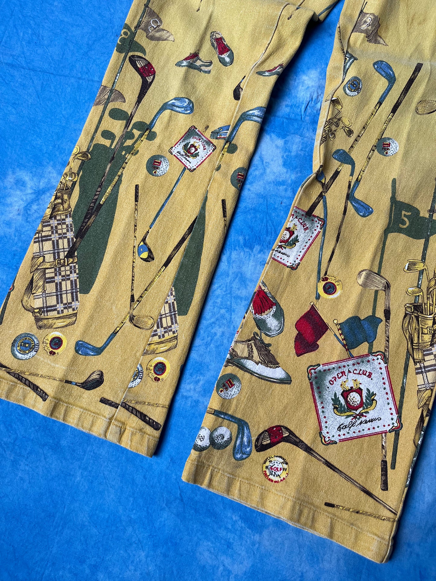 Damskie Dzwony Animal Farm of Copenhagen Golf Print 90s XS/S