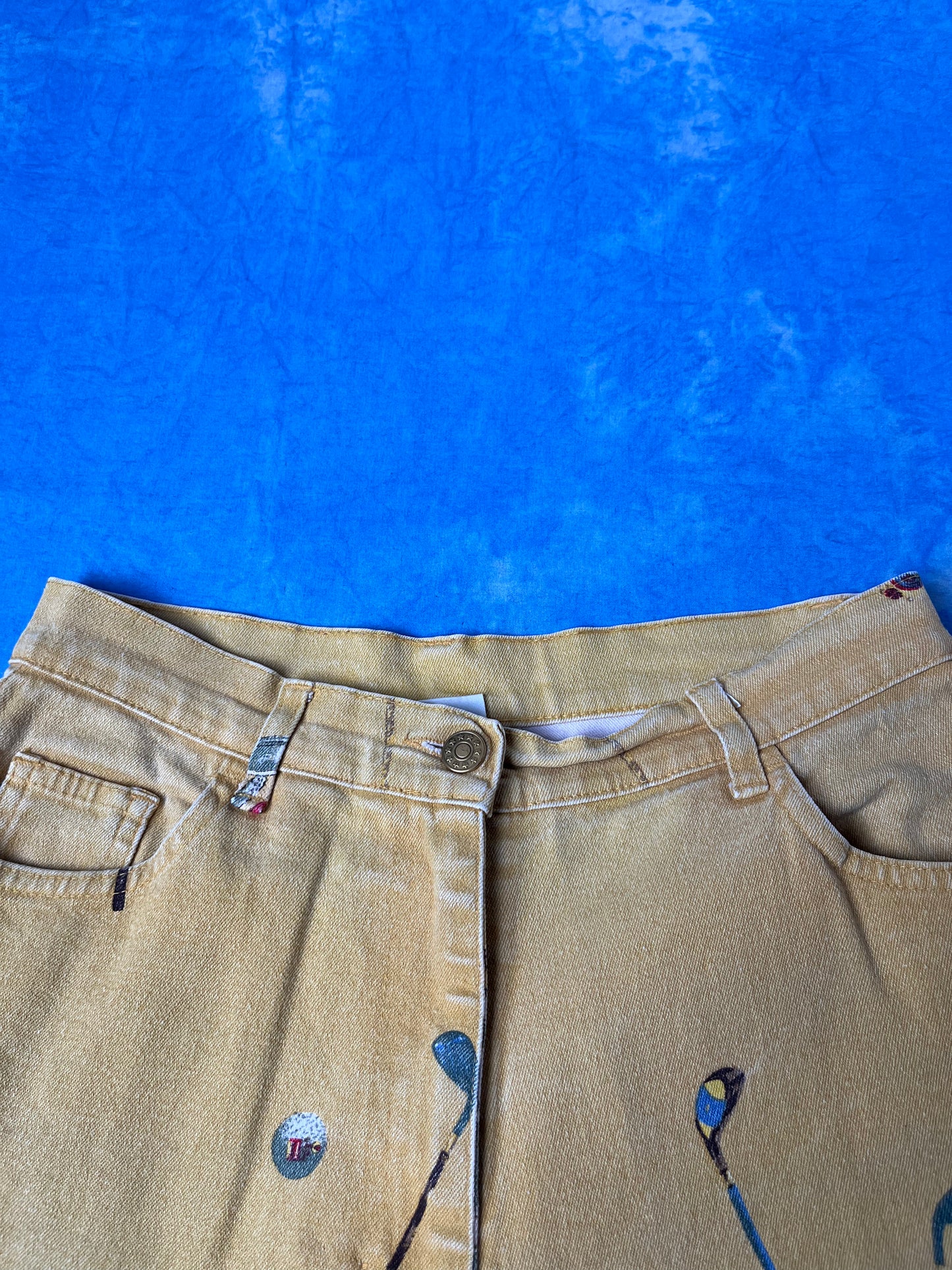 Damskie Dzwony Animal Farm of Copenhagen Golf Print 90s XS/S