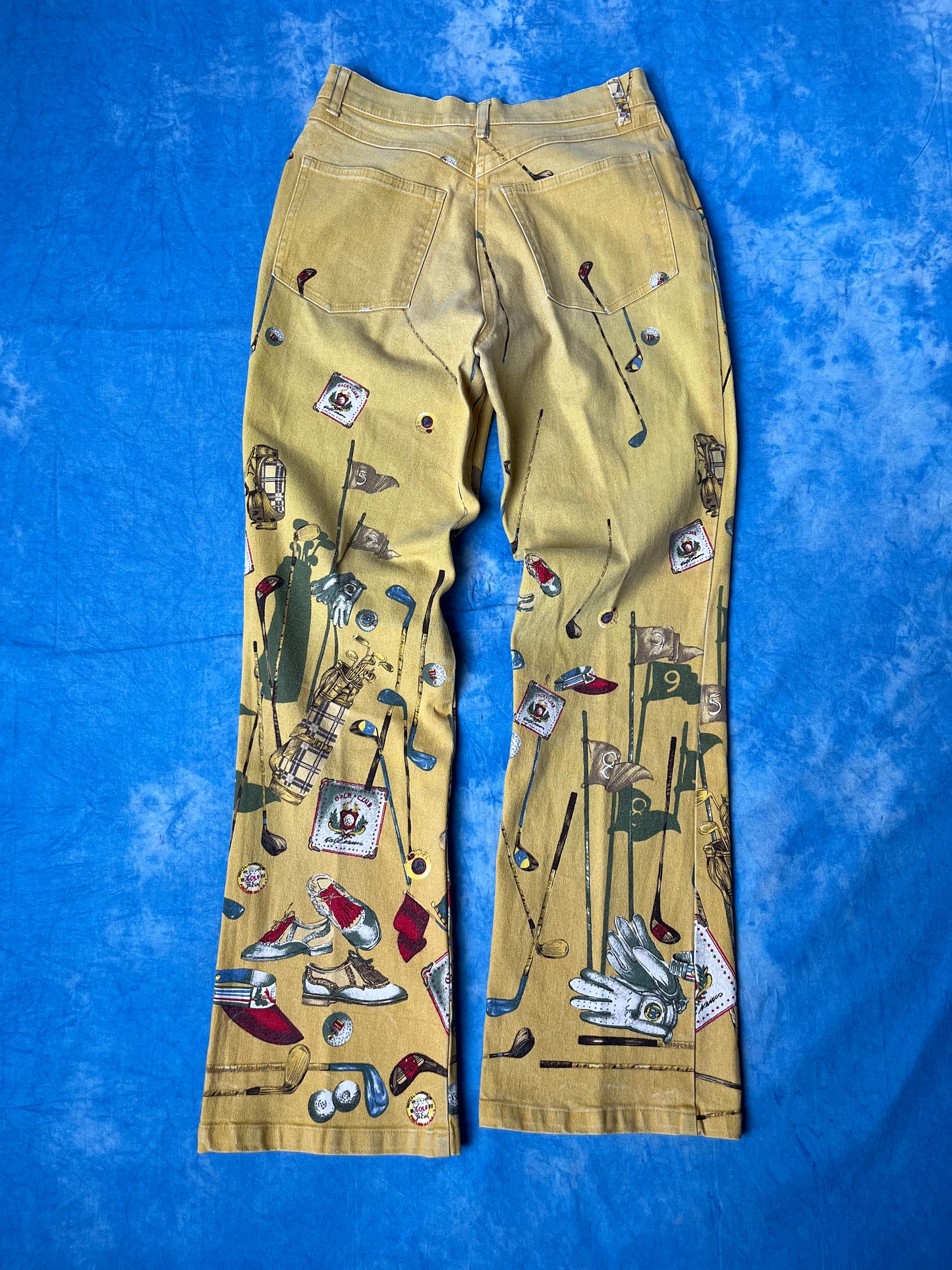 Damskie Dzwony Animal Farm of Copenhagen Golf Print 90s XS/S
