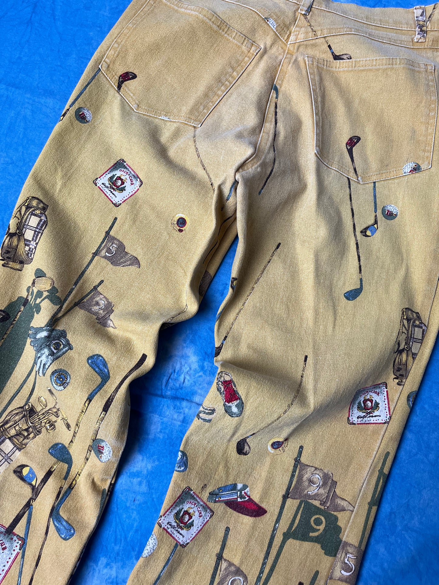 Damskie Dzwony Animal Farm of Copenhagen Golf Print 90s XS/S