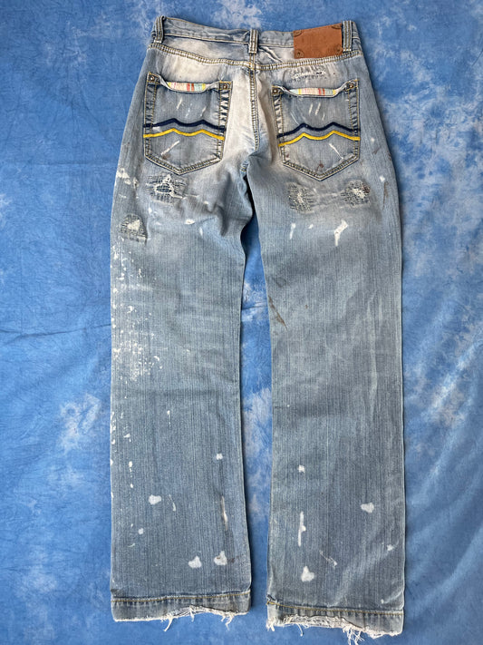 Jeansy Bootcut Mr. Bright Distressed 00s M
