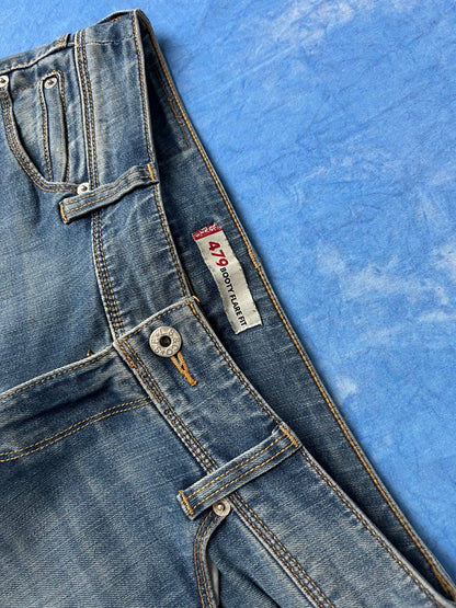 Damskie Dzwony Jeansowe Levi's 479 Bootcut 00s S/M