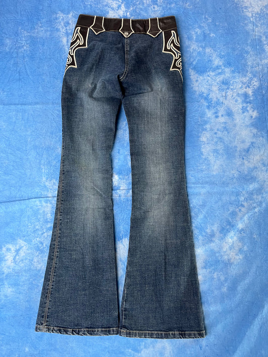 Damskie Dzwony Jeansowe Freeman T. Porter Shakira Patch 00s XS