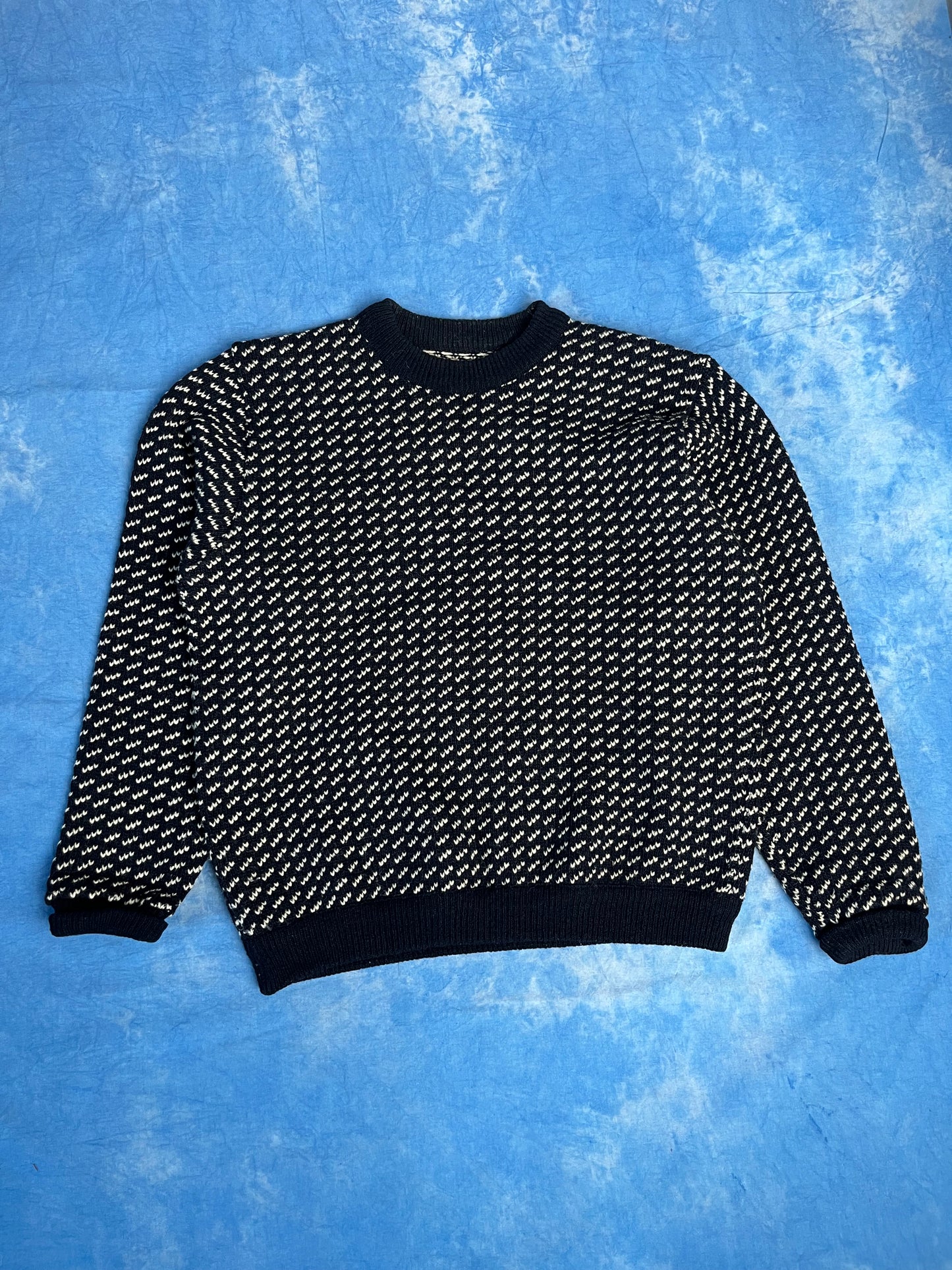 Sweterek Wełniany L.L. Bean Birdseye 90s L
