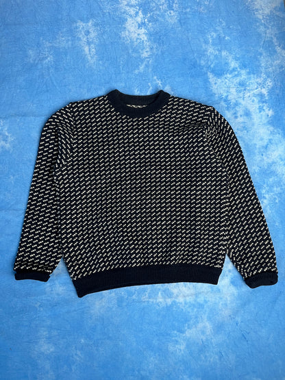 Sweterek Wełniany L.L. Bean Birdseye 90s L