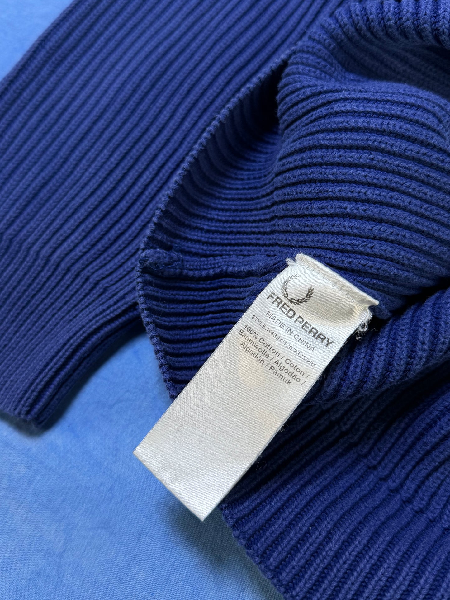 Bluza Zip Prążkowana Fred Perry XL/XXL