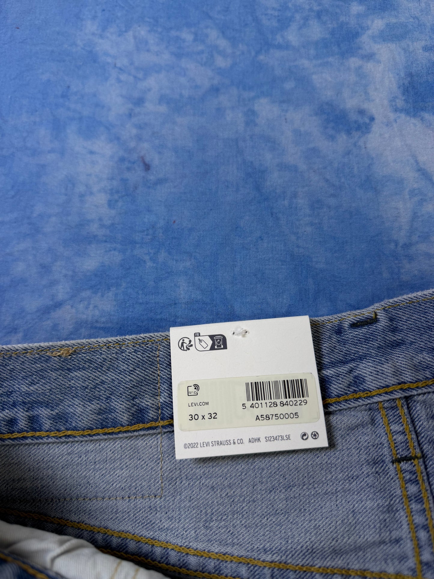 Jeansy Selvedge Levi's 501 Blue Tab Made in Japan Patchwork 2024 S/M