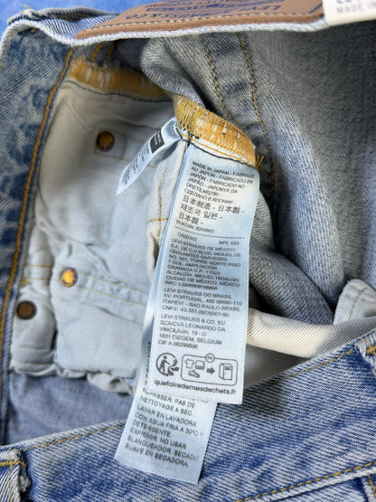 Jeansy Selvedge Levi's 501 Blue Tab Made in Japan Patchwork 2024 S/M