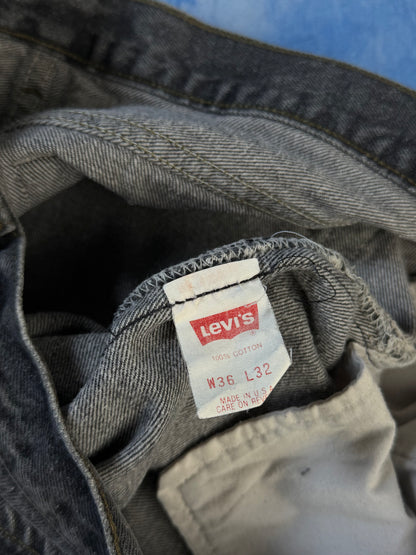 Jeansy Grafitowe Levi's 501 Made in USA 1992 M
