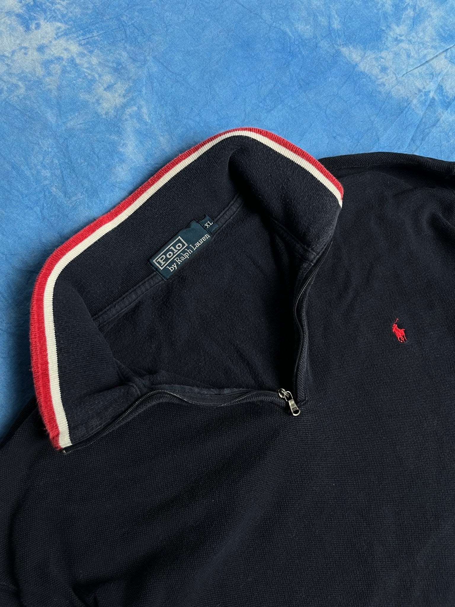 Bluza Quarter Zip Polo Ralph Lauren 90s XL | Piggy Boxer Vintage Shop